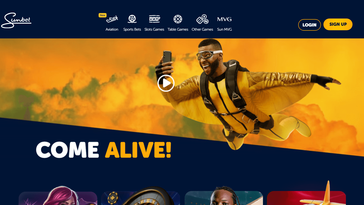 SunBet Casino Desktop screenshot